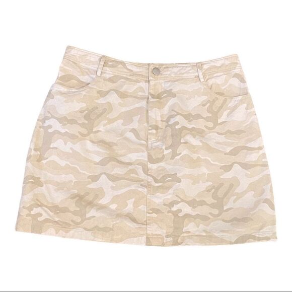 LE LIS COLLECTION - SOFT PEACHY COLOR CAMOUFLAGE SKIRT - SIZE LARGE - STRETCH B8 - Picture 1 of 9